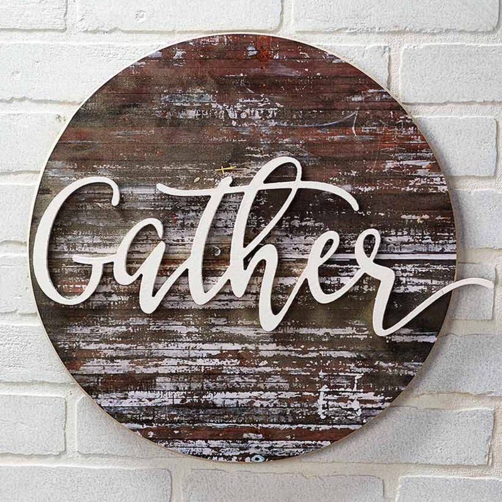 15.5" Wall Decoration Die-Cut Words GATHER